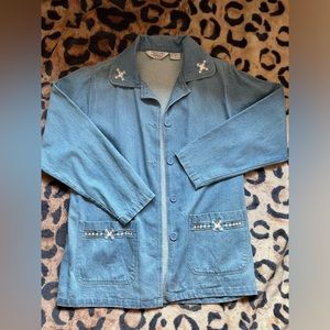 DENIM JACKET W SNOWFLAKES